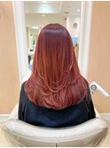 レイヤーカット×チェリーレッド