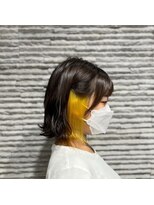 ビスイル 秋葉原店(Vis ill)&nbsp;フェイスフレーミングボブインナーカラー切りっぱなしボブ