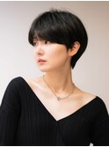 マッシュショート ダークアッシュ 似合わせカット