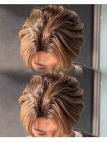 ステラ(STELLA) メンズ/バレイヤージュ/センターパート/ブリーチ&ダブルカラー