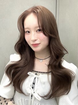 オニキス 原宿(ONYX) a174レイヤーカットブリーチ無しブラウンカラー韓国ヘアー