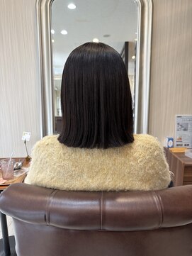 クラウン ヘア ラウンジ(CROWN hair lounge) 【クラウン】20代30代40代 きりっぱボブ×ブルーブラック