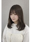 レイヤーカット　透明感カラー