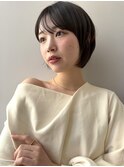 ショート/ボブ/ハイライト/インナーカラー/白髪ぼかし/銀座駅