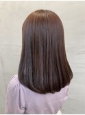 【Zina】イメチェン毛先パーマ耳かけ×フォギーベージュ