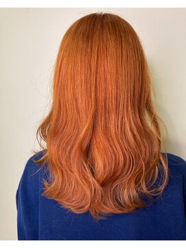 トータルビューティーサロン プリエ(prier) アフロ安藤 オレンジカラー/ブリーチ/ニュアンスカラー