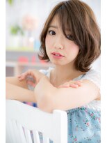 ミック ヘアアンドビューティー 大山店(miq Hair&Beauty) 外ハネカールで大人ガーリー★小顔ラブボブウルフc1