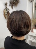 ブラウンショートボブ