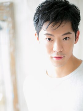 トニーアンドガイメン ホテル京阪仙台店(TONI&GUY MEN) アッシュブラックくせ毛風ツーブロックウェットヘアg仙台