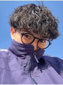 メンズパーマ波巻きスパイラルパーマツイストスパイラルパーマ