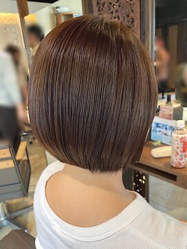 ヘアリゾート粋 トゥジュ 池袋東口店(tujuh) 似合わせグラボブ透明感カラーこっくりブラウン　池袋