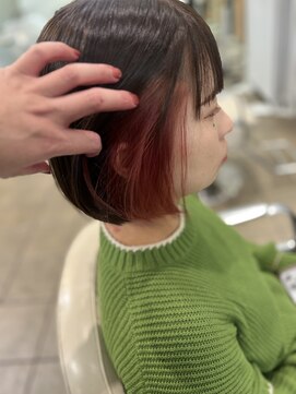 ユニ 江坂(Uni.) 髪質改善カラー　インナーカラー　ピンク