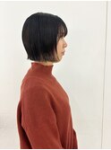 黒髪ぱつっとボブ