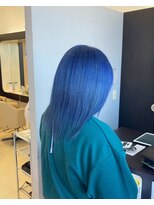 ヘアショップエヌアンドエー 久喜 栗橋店(hairshop N&A) サラ艶ロング髪質改善カラー ハイトーン/ブルー/縮毛矯正