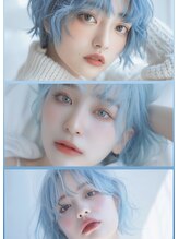 ヘアアンドメイク ルシア 奈良店(hair & make Lucia) アクアブルーハイトーン☆ケアブリーチ/カラーバター/推しカラー