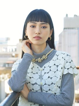 ララルーモ 渋谷公園通り店(LaLarOomo) 色気溢れるモード黒髪×オン眉バング