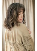 ■ダークグレージュハイライトソバージュ510越谷20代30代40代