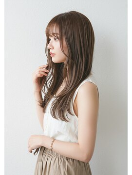 アントワープトーキョー(antwerp TOKYO) シースルーバングロングレイヤー30代40代透明感ブラウンカラー