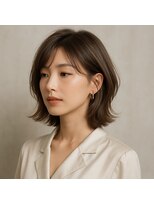 スープレックス ヘアーデザイン(SOUPREX HAIR DESIGN)&nbsp;ミディアムレイヤーボブスタイル　20代 30代 40代 50代 60代