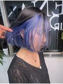 グラデーションカラー裾カラーケアブリーチオリーブグレー