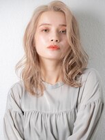 カバーヘア ブリス 志木南口駅前店(COVER HAIR bliss)&nbsp;金髪ホワイトブロンドか抜け感きあげミディアムz志木10代20代