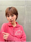 面長解消《20代30代》流せる前髪/くびれショート/耳掛けショート
