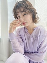 チェレ ブラン 堺東店(Chere brun)&nbsp;ミディアムボブレイヤー・ニュアンスパーマ・グレージュヘア