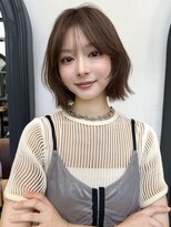 ミンクス 銀座店(MINX)&nbsp;MINX宇都　レイヤーボブ　ブラウンベージュ