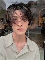 グロウミドル(GROW middle) ハイライトセンターパート大人コンマヘアかき上げヘア　野村恵子