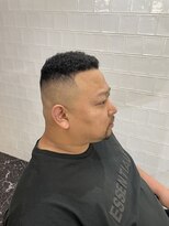 メリケンバーバーショップ フクオカ(MERICAN BARBERSHOP FUK)&nbsp;かき上げヘアショートレイアーくせ毛風パーマコンマヘア67