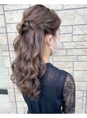 ハーフアップ ヘアアレンジ 大人かわいい