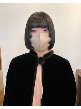 ロティー(loty) 【hono】個性派日本髪☆姫カットボブ×くすみブラック