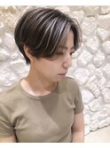 #センターパート#ハンサムショート#ハイライト