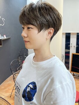 ヘアメイク シンズ レインボー(Hair Make SHIN'S RAINBOW) ショートボブ/大人巻き/ぷつっとボブ/ナチュラルモード/高松