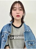 ナチュラルくびれレイヤーボブダブルカラーハイライトブリーチ