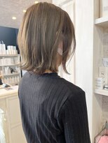 キャアリー(Caary)&nbsp;福山市美容室Caary人気柔らかグレージュブラウンナチュラルボブ