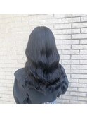 黒髪うる艶ウェーブヘア×髪質改善ケア デジタルパーマ