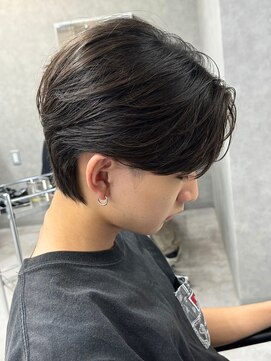 エルマーク 枚方(L-MARK) マッシュウルフメンズカットスセンターパートセンター分け