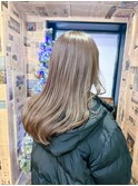 ミルクティーアッシュグレーベージュレイヤーロング