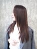 【梅雨湿気対策・髪質改善◎】オイル縮毛矯正+カット+TR￥16,700→￥12,500