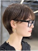 ショート/コンパクト/毛流れ/20代/30代/ミニボブ/センターパート