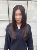 チェリーブラウン（暗髪）×顔周りレイヤーカット