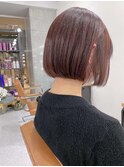 イメチェン/レッドブラウン/フルバング/似合わせカット/高円寺駅