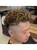 極道パーマ×ハイライト