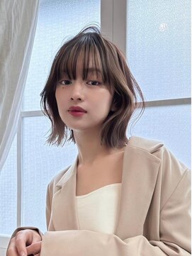 ワールドオーダー 天王寺店(WORLD ORDER) デザインカラー/レイヤーカット/ウェットヘア/オリーブベージュ