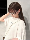 顔周りカット レイヤー ブラウンベージュ 20代30代 美髪