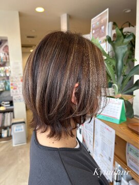 キュウヘアー(KYUU HAIR) くびれレイヤー×ハイライト