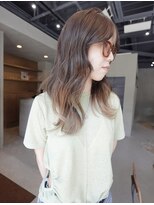 ヘアー アイス ルーチェ(HAIR ICI LUCE)&nbsp;オリーブグレージュ/ミディアムレイヤー/ブリーチなしカラー/林