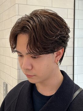 オーシャントーキョー 仙台(OCEAN TOKYO) ニュアンスフェザーパーマショートツーブロック眉毛