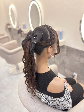 ヘア サロン クラン ソア 心斎橋店(hair salon clan soar) あみかちゅサイドポニー